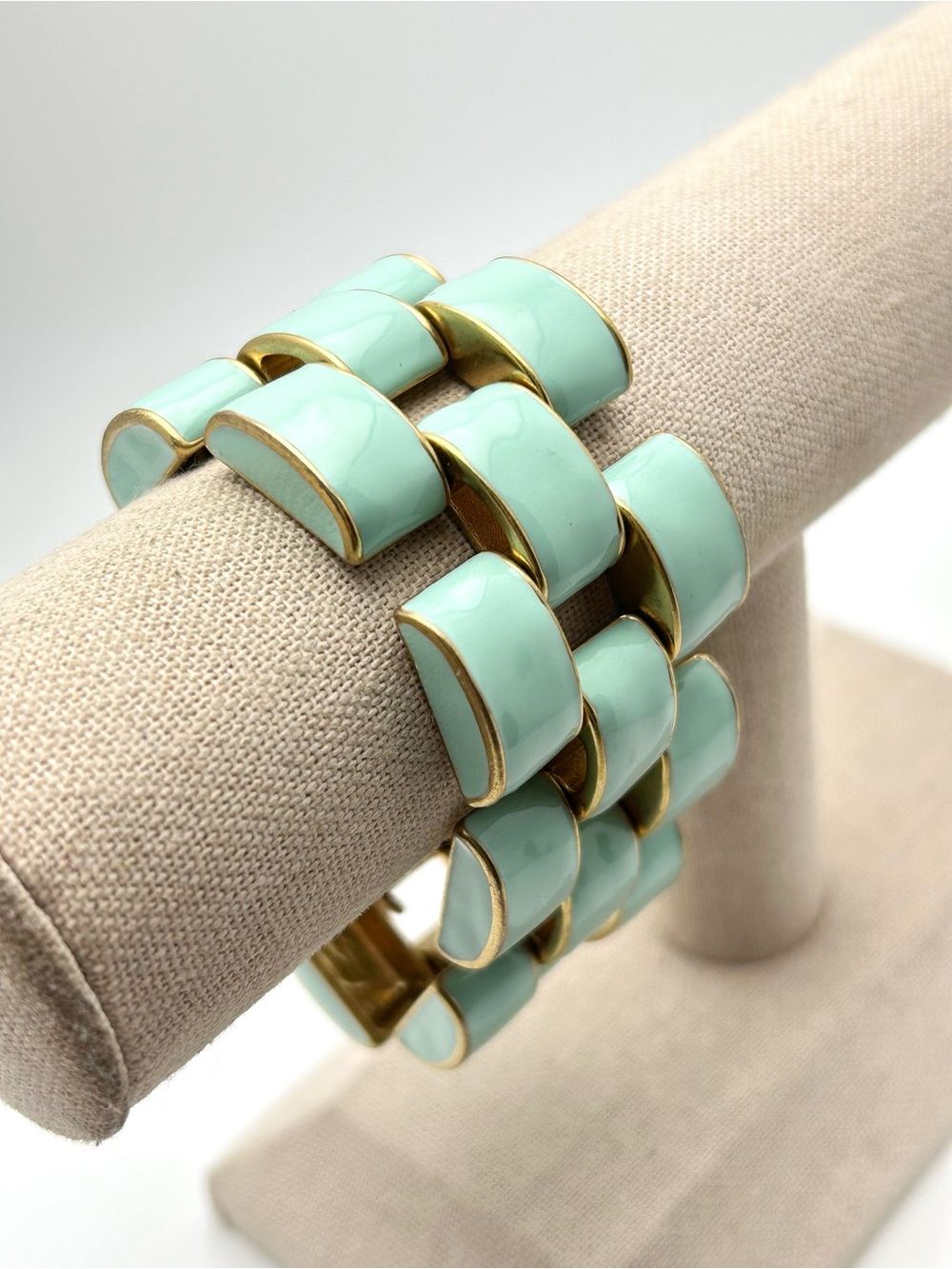 J. Crew Light Blue Enamel Link Bracelet